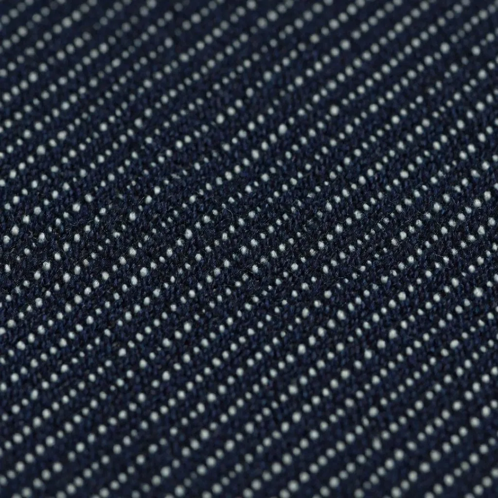 Makroaufnahme eines Indigo-Denim-Gewebes