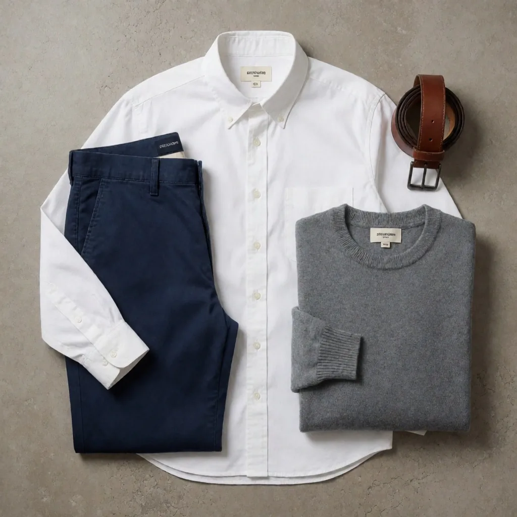 Kapselgarderobe als Flat-lay